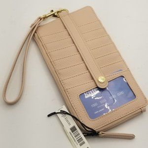 Kate Landry Credit Card Wallett, Pink Beige, New With Tags